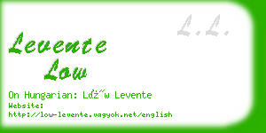 levente low business card